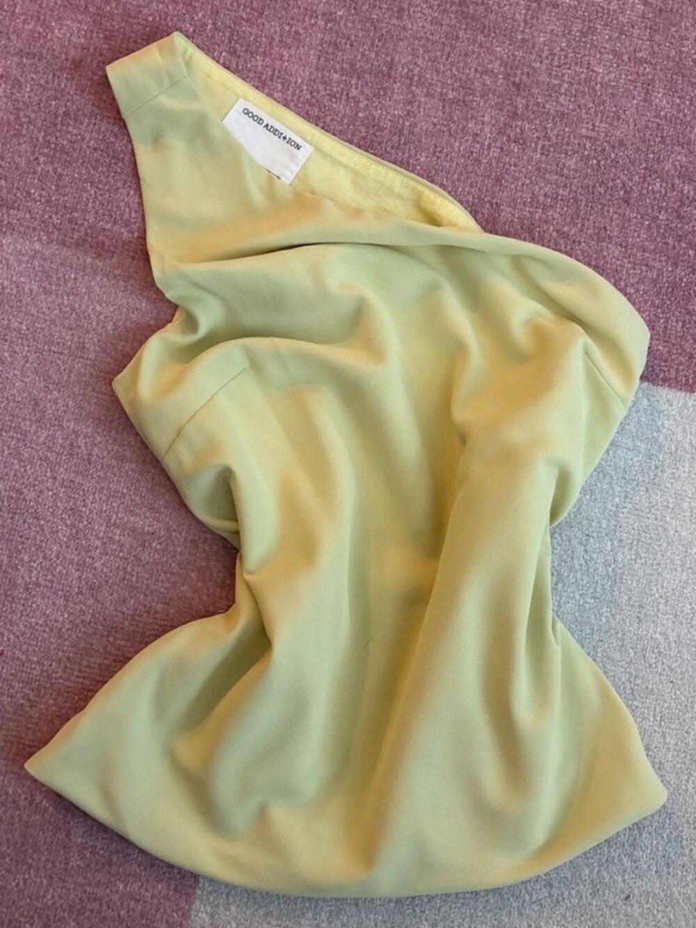 Summery Butter Yellow One Shoulder Blouse